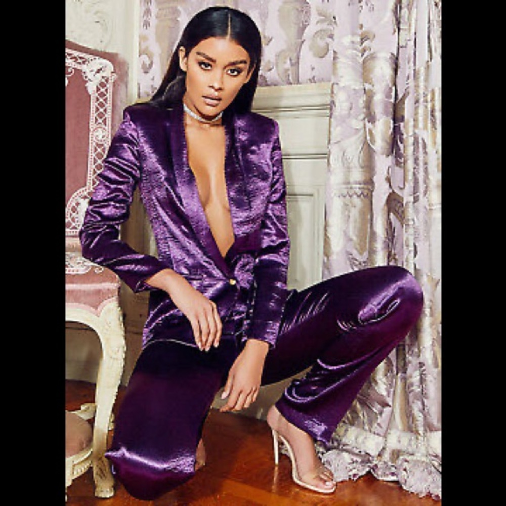 Amellina House of CB Purple Blazer and Trouser Set
